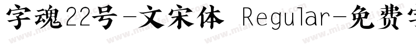 字魂22号-文宋体 Regular字体转换